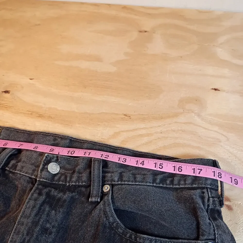 Levi's 505 Mens Jeans Size 36x34 Black Straight Leg 100% Cotton Denim